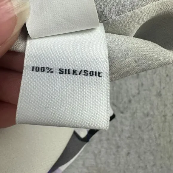 Diane Von Furstenberg 100% Silk Dress Long Sleeve Hi-Lo Floral Summer Dress Sz 6 - Picture 13 of 15